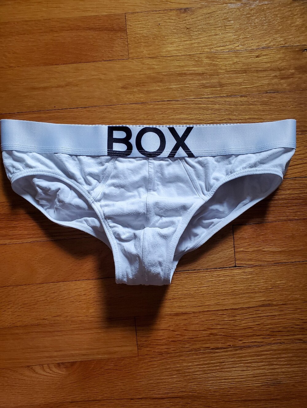 Box White Briefs with Black BOX Waistband